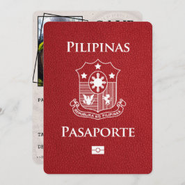 Red Philippines Passport Save the Date
