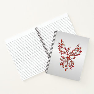 Red Phoenix erhöht Silber Notizbuch
