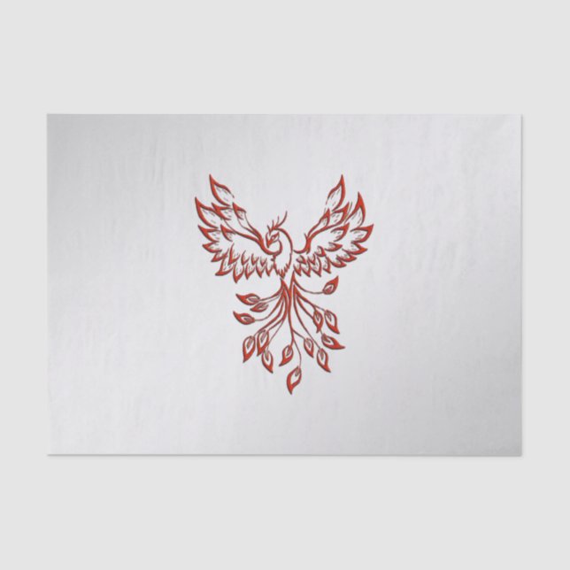 Red Phoenix erhöht Silber Seidenpapier (Vorderseite)