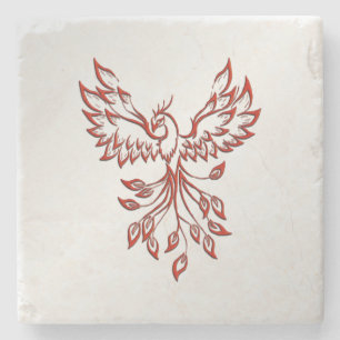 Red Phoenix erhöht Silber Steinuntersetzer