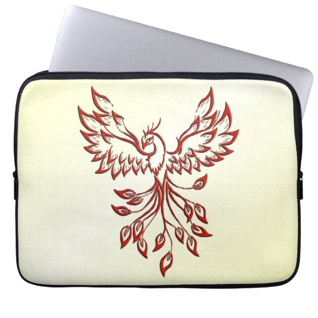 Red Phoenix Erhöhungen Laptopschutzhülle (Vorderseite)