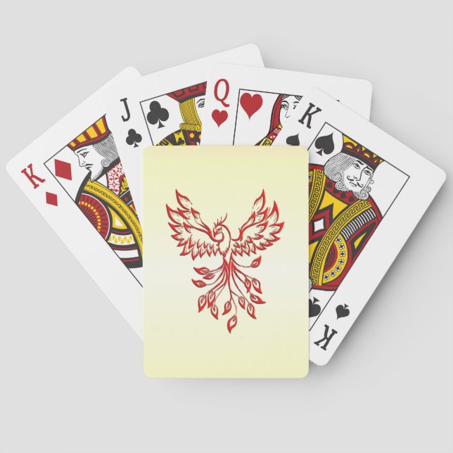 Red Phoenix Erhöhungen Spielkarten (Rückseite)