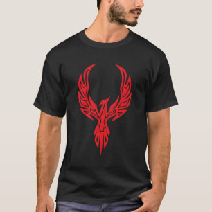 Red Phoenix Feuer Vogel Symbol Magic Fantasy Circl T-Shirt