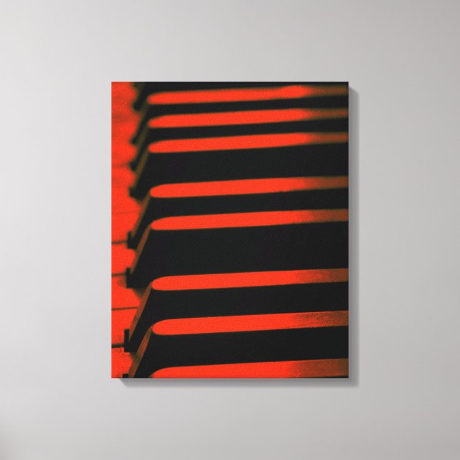 Red Piano Keys Leinwanddruck (Vorderseite)