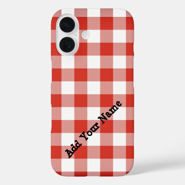 Red Picnic Kariert mit Individuelle Name title_seo2 (Rückseite)