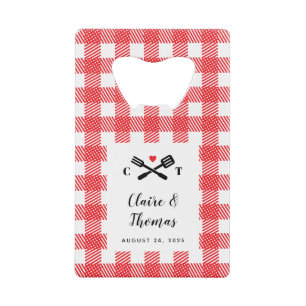 Red Picnic Plaid Cloth I Do BBQ Invitation