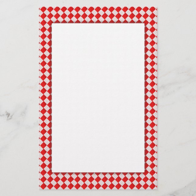 Red Picnic Table Briefpapier (Vorderseite)