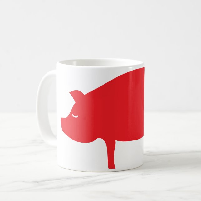 Red Pig Tasse (Vorderseite Links)