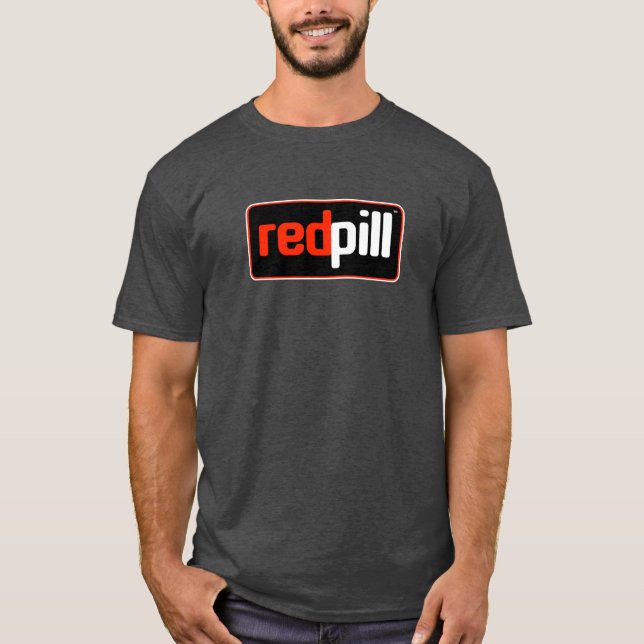 Red Pill™ Text Black Logo T - Shirt (Vorderseite)
