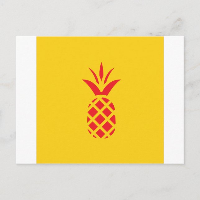 Red Pine Apple in Gelb. Postkarte (Vorderseite)