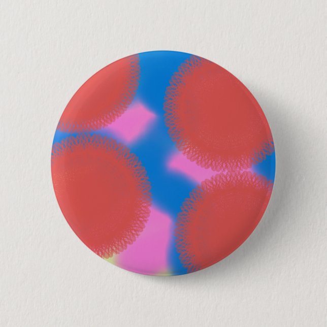 red pink and blue 56789 abstract art button (Vorderseite)