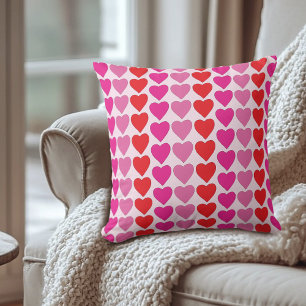 Red Pink Fuchsia Hearts Kissen