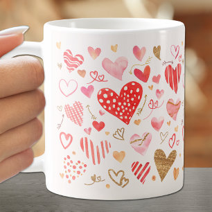 Red Pink Gold Herzenslust Liebe für immer Kaffeetasse
