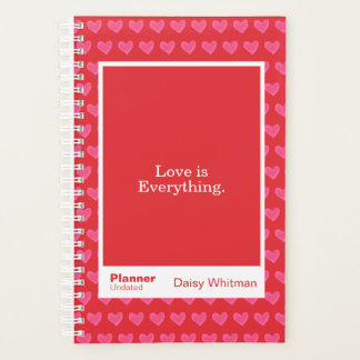 Red & Pink Hearts Block Quote | Fully Customizable Planer