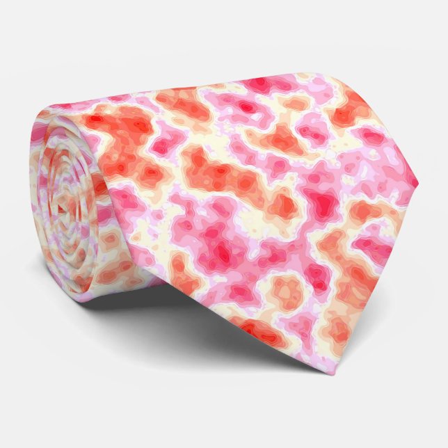 Red Pink Orange Krawatte (Gerollt)