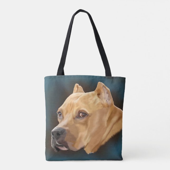 Red Pitbull Terrier Tasche (Rückseite)