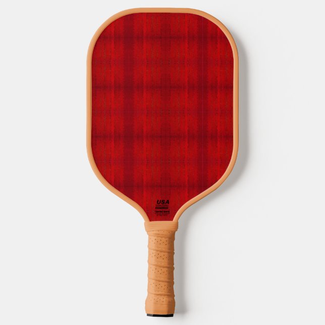"Red Plaid" (carbon fiber) Pickleball Paddle (Rückseite)