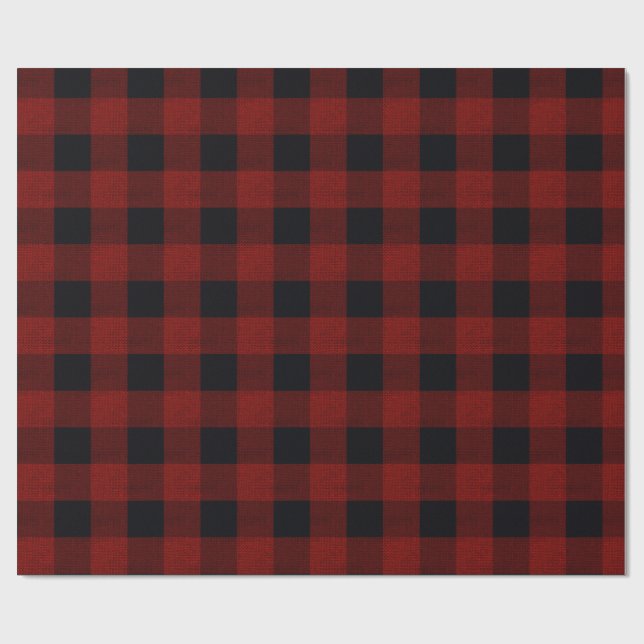 Red Plaid Geschenkpapier (Flach)