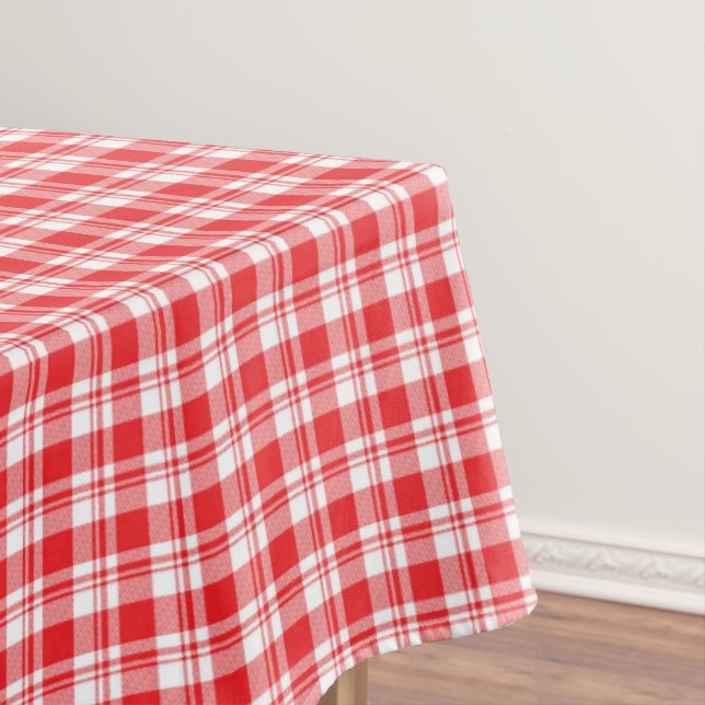 Red Plaid Print Tischdecke (Beispiel)