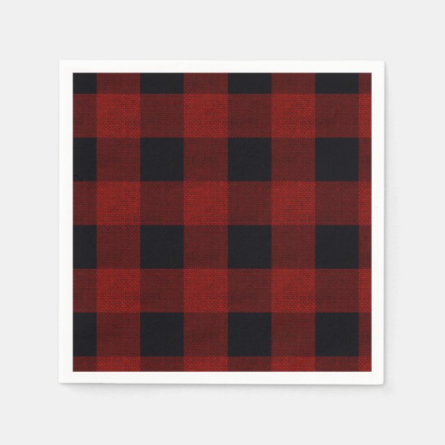 Red Plaid Serviette (Vorderseite)