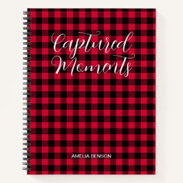 Red Plaid, Tartan, Buffalo Karos Muster Notizbuch