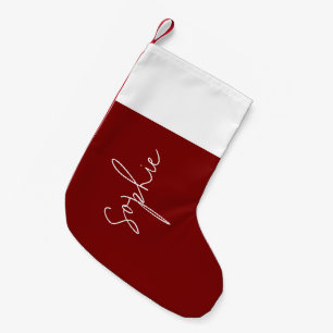 Red Plush Weihnachtsfest, Personalisiert Kleiner Weihnachtsstrumpf
