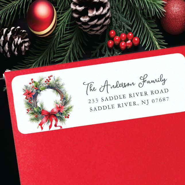 Red Poinsettia Blume Wreath (Von Creator hochgeladen)