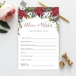 Red Poinsettia Christmas Bridal Advice & Wises<br><div class="desc">Personalisieren Sie mit der Braut zu Braut Name und Datum der Dusche. Für weitere Anpassungen klicken Sie bitte auf den Link "Weiter anpassen". Wenn Sie Hilfe benötigen,  kontaktieren Sie mich bitte.</div>