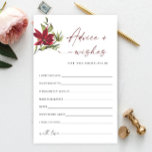 Red Poinsettia Christmas Bridal Advice & Wises<br><div class="desc">Elegante Dusty Blue Winter Foliage Advice Card. Personalisieren Sie mit der Braut zu sein Name und Datum der Dusche. Für weitere Anpassungen klicken Sie bitte auf den Link "Weiter anpassen". Wenn Sie Hilfe benötigen,  kontaktieren Sie mich bitte.</div>