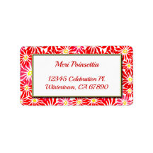 Red Poinsettia Gold Frame Edition
