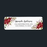 Red Poinsettia Holly Christmas Address<br><div class="desc">Atemberaubende,  wasserfarbene Poinsettia weiße Blume mit Heiligem & Beeren stems Blumenstrauß für die Weihnachtsferien. Besuchen Sie unseren Shop,  um unsere festliche poinsettia heilige Sammlung zu sehen.</div>