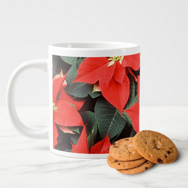 Red Poinsettia Jumbo Tasse (Von Creator hochgeladen)