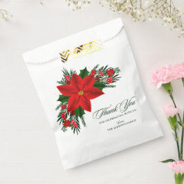 Red Poinsettia Pine Greenerity Weihnachten Geschenktütchen