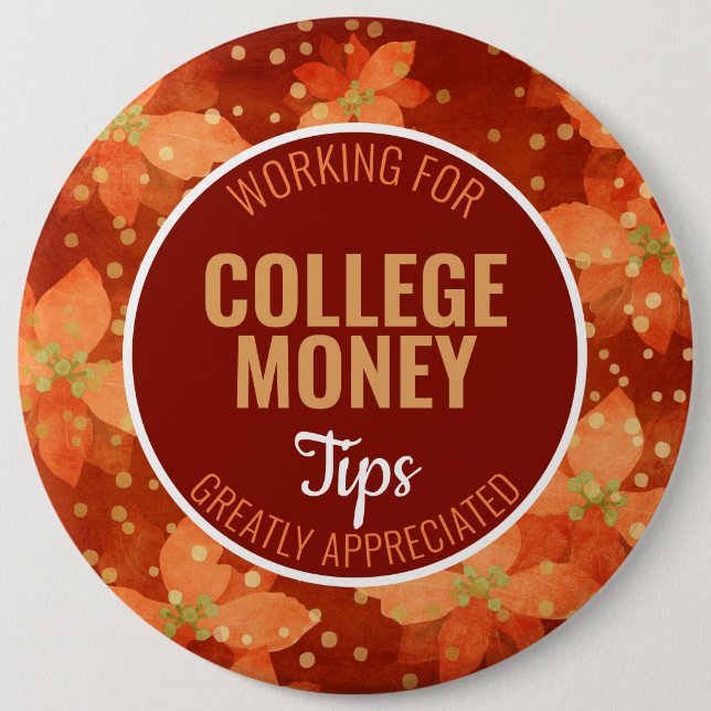 Red Poinsettia | Tipps | UNI Button (Vorderseite)