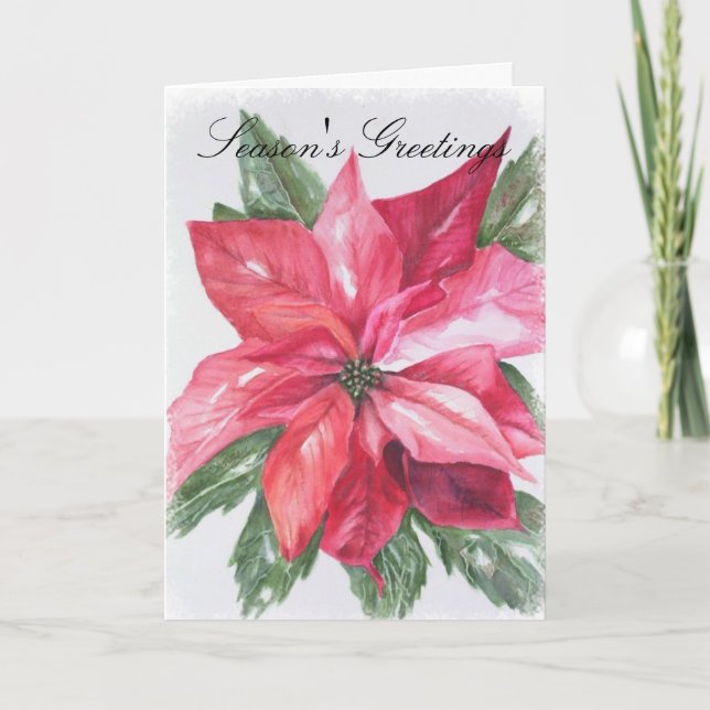 Red Poinsettia Weihnachten (Vorderseite)