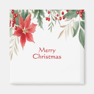 Red Poinsettia Weihnachtsmagnet Magnet