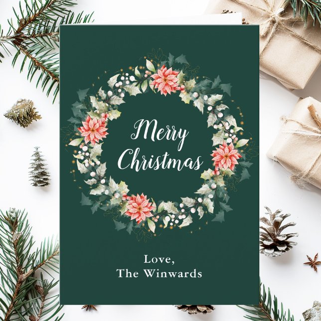 Red Poinsettia Wreath Frohe Weihnachten (Von Creator hochgeladen)