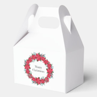 Red Poinsettia Wreath Geschenkschachtel