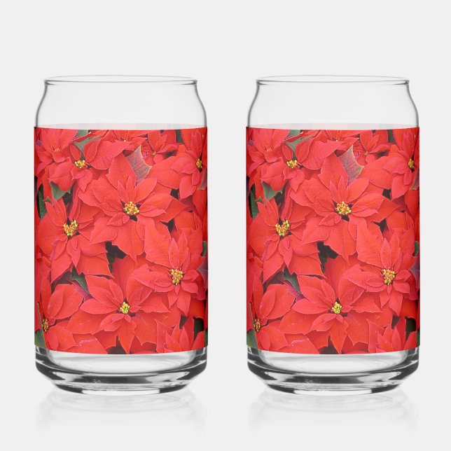 Red Poinsettias I Christmas Holiday Floral Photo (Recto)