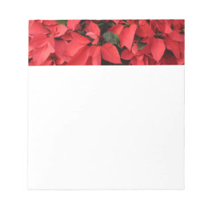 Red Poinsettias II Weihnachtsfeiertage Notizblock
