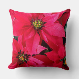 Red Poinsettias Kissen