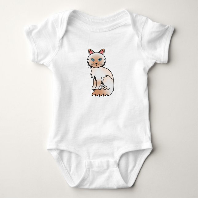 Red Point Birman / Ragdoll Cat Baby Strampler (Vorderseite)