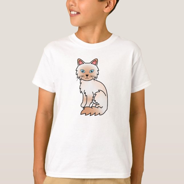 Red Point Birman / Ragdoll Cat T-Shirt (Vorderseite)