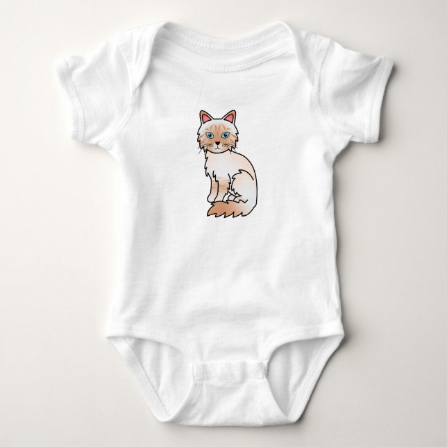 Red Point Tabby Birman / Ragdoll Cat Baby Strampler (Vorderseite)