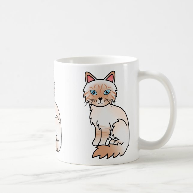 Red Point Tabby Birman / Ragdoll Cat Kaffeetasse (Rechts)
