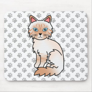 Red Point Tabby Birman / Ragdoll Niedlich Cat & Pa Mousepad