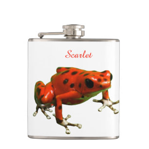 Red Poison Dart Frog Flachmann