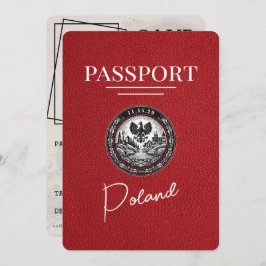 Red Poland Passport Save the Date