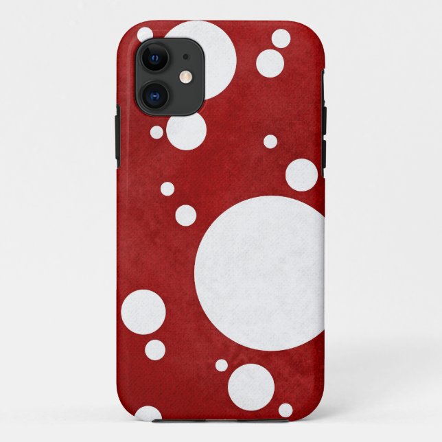 Red Polka Dot iPhone Case (Rückseite)