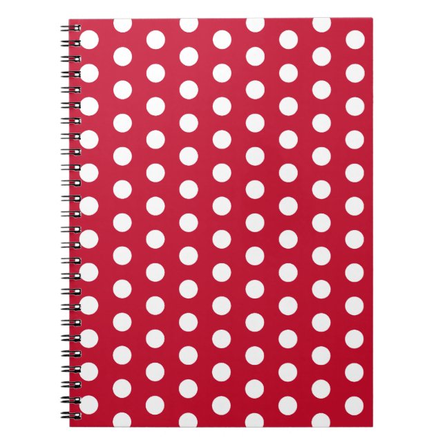 Red Polka Dot Kitchen Rezept Notebook Geschenk Notizblock (Vorderseite)